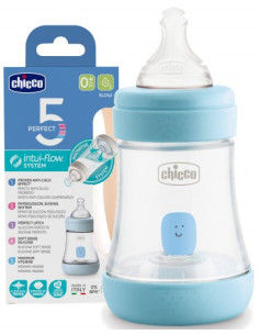Biberon intui-flow perfect 5 - bleu - 150 ml - chicco