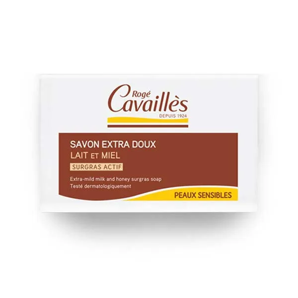 Rogé Cavaillès Savon surgras Extra Doux Lait et Miel 150 G