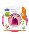 Chicco Ensemble Assiettes Plate Et Creuse Décorées Bébés 12+ Mois Rose