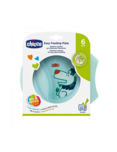 Chicco assiette creuse décorée avec rebord 6 mois+ Bleu