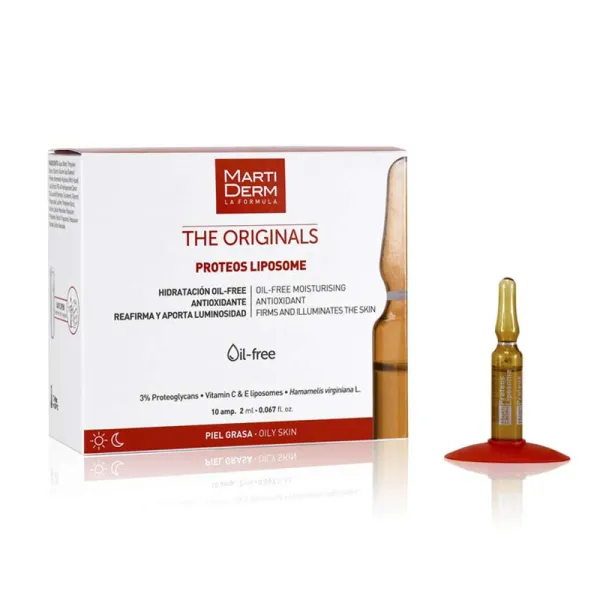 The originals proteos liposome hydratantes & antioxydantes peaux grasses 10ampoules.2ml -martiderm