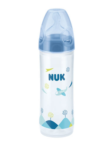 Biberon New Classic First Choice Incassable 250 ml 6-18m Bleu -Nuk