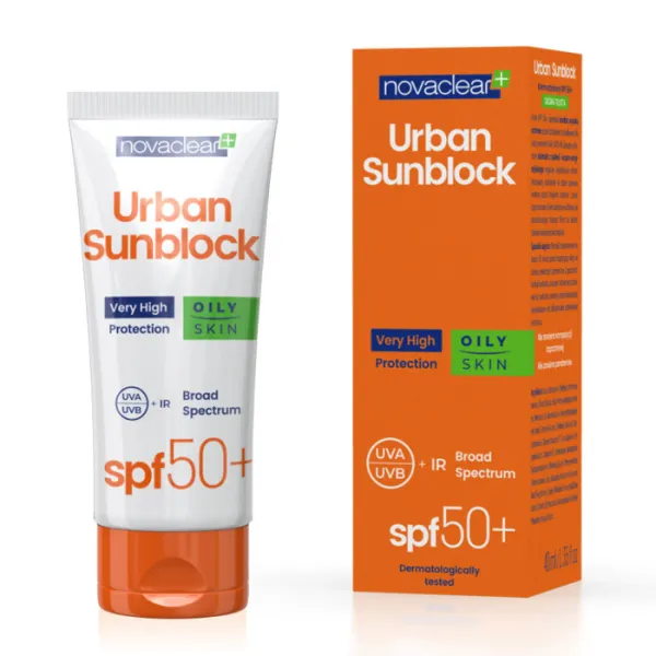 Ecran novaclear urban sunblock oily skin spf50+ 40 ml - peaux grasses