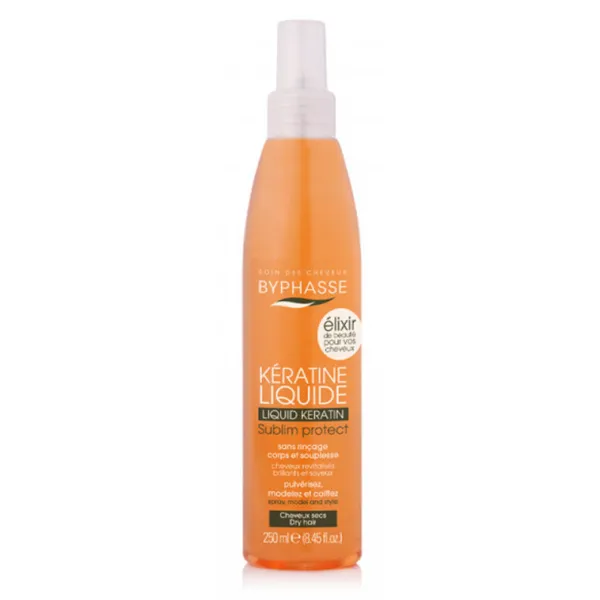 Spray Kératine Liquide Cheveux Secs -BYPHASSE- 250 ML