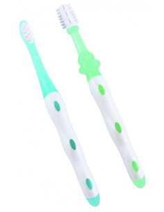 Lot de 2 brosses à dents d'entraînement - Baby-Nova